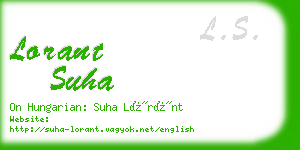 lorant suha business card